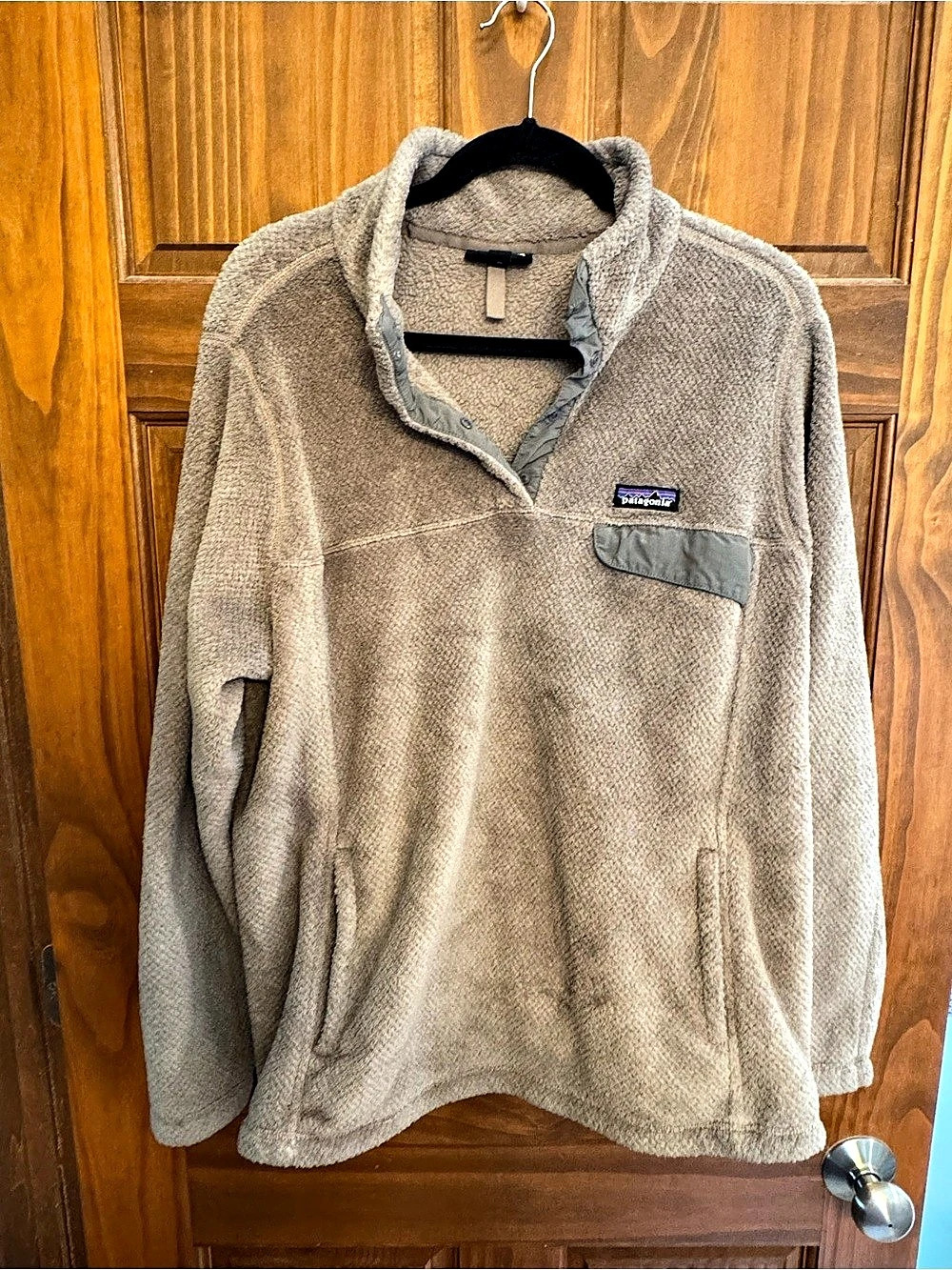 Patagonia Re-Tool Snap-T Fleece Pullover XXL Oatmeal Gray